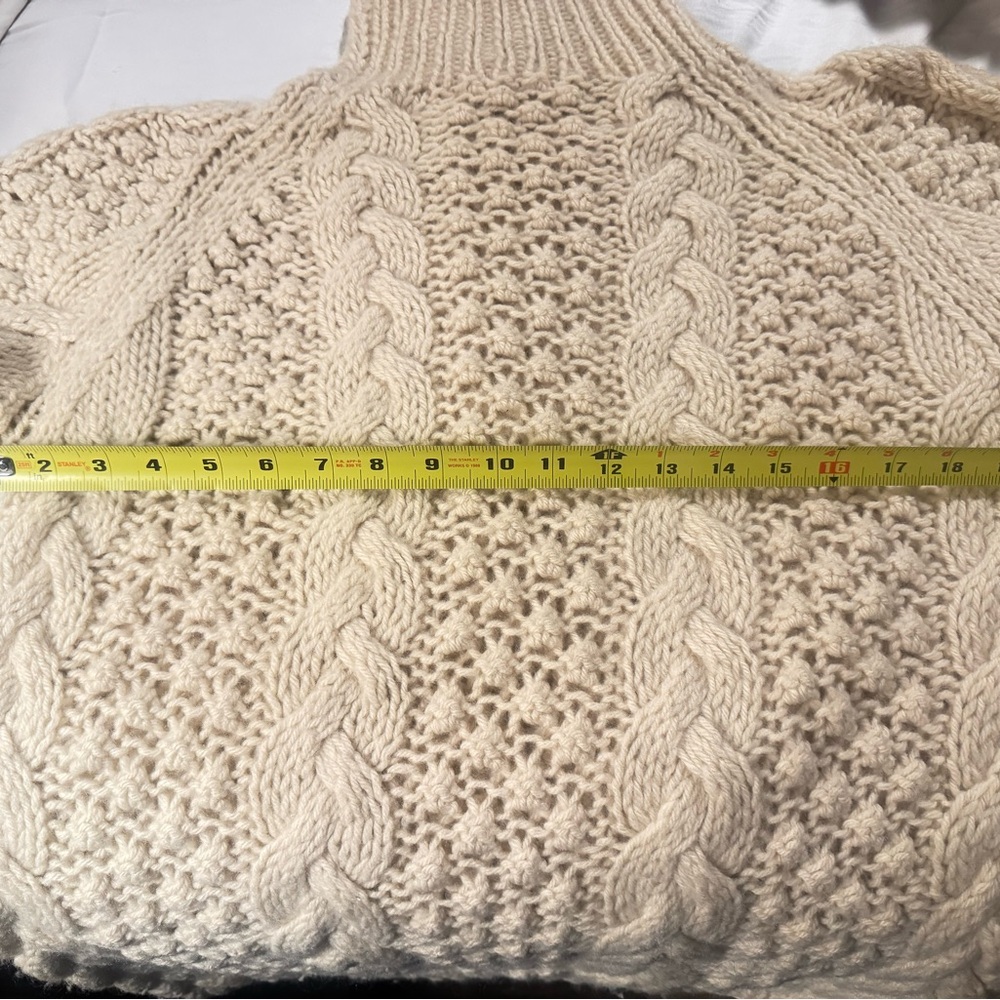 Vintage 1960s Irish Wool Fisherman Cable
Knit Pullover Sweater - Picture 7 of 12